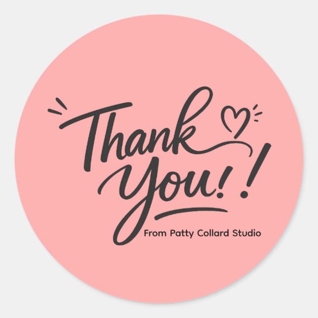 Thank you! modern calligraphy Sticker (Front)