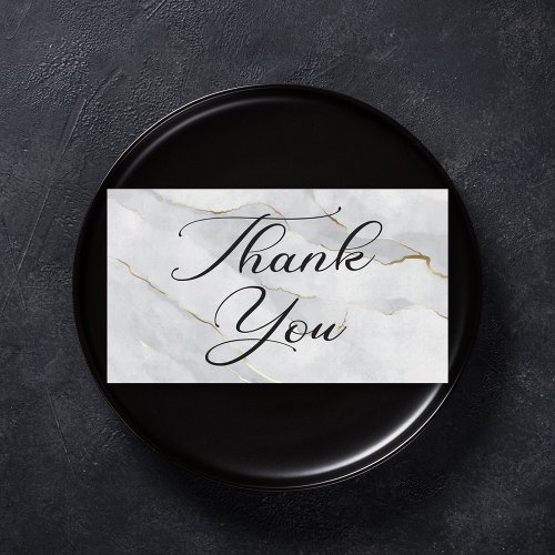 thank you modern calligraphy wedding marble note card