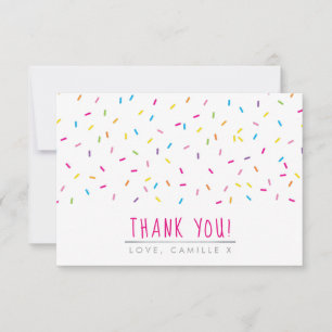 THANK YOU modern cute sprinkles colorful baking Card