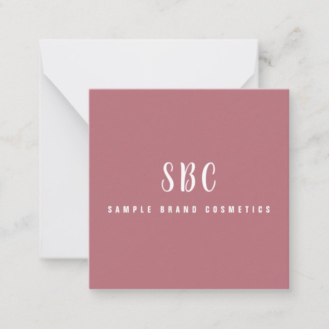 Thank You Modern Elegant Chic Cosmetics Business Note Card (Front)