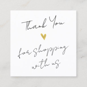 Thank You Modern Elegant Handwriting Business Card