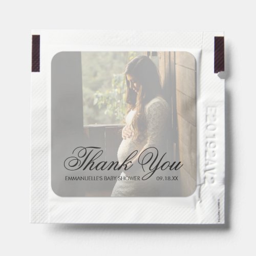 Thank You Modern Gender Neutral Photo Baby Shower Hand Sanitizer Packet