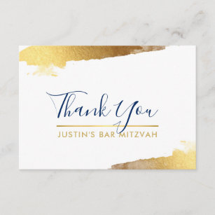 THANK YOU modern luxe gilded gold navy blue