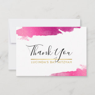 THANK YOU modern luxe gilded gold pink black