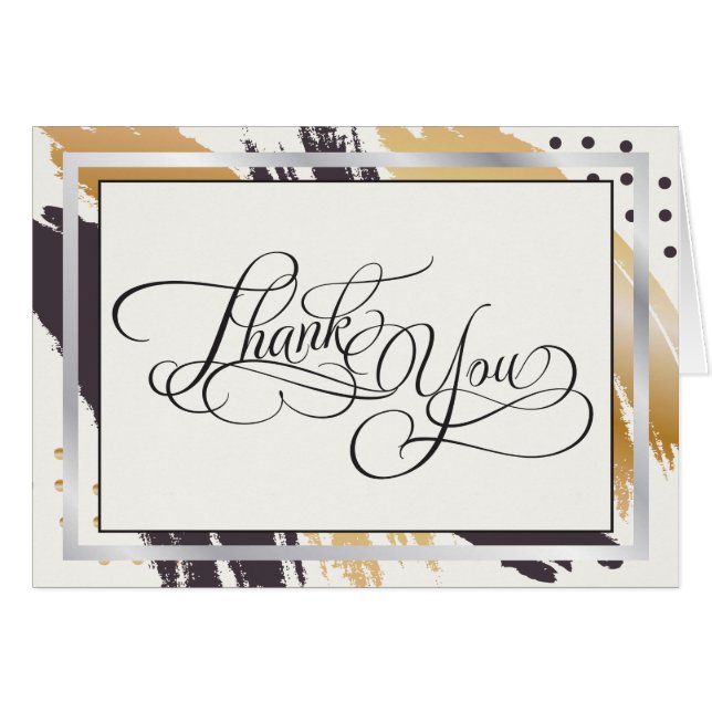 Thank You |  Modern Paint Strokes and Typography Cards (Front Horizontal)