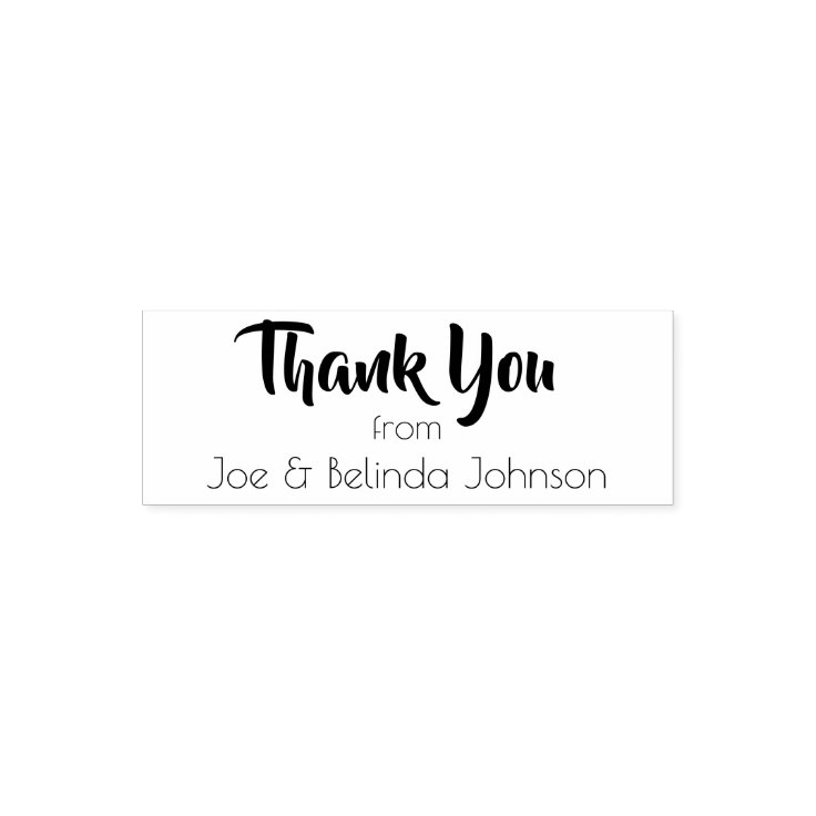 Thank You Modern Script Typography Self-inking Stamp | Zazzle