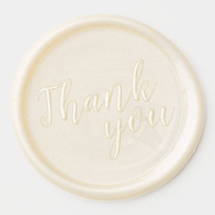 'Thank You' Modern Script Wedding Favor Wax Seal Sticker