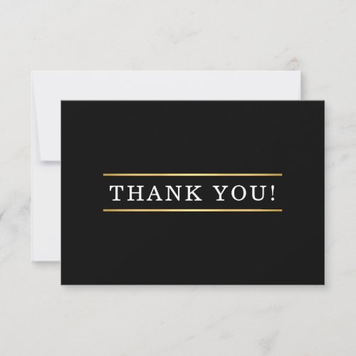 THANK YOU modern simple black white gold detail