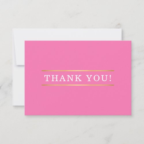 THANK YOU modern simple candy pink gold detail