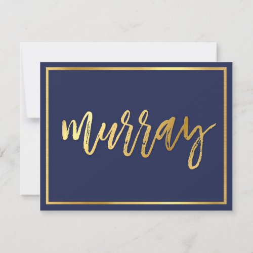 THANK YOU modern simple gold detail navy MURRAY