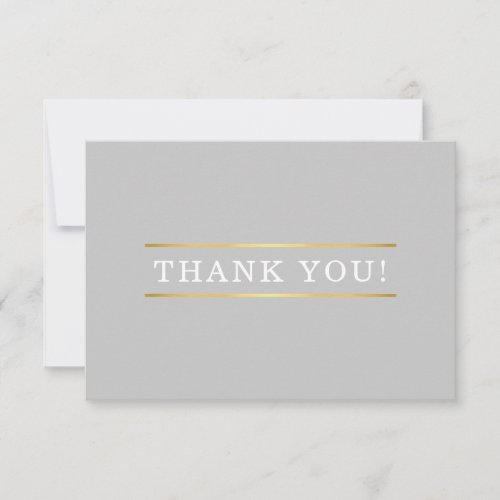 THANK YOU modern simple gray white gold detail