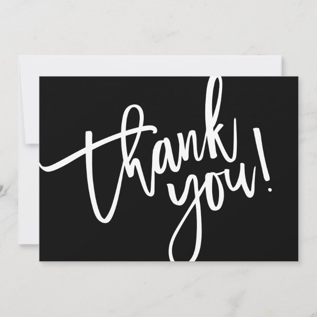 THANK YOU modern small business insert black white (Front)