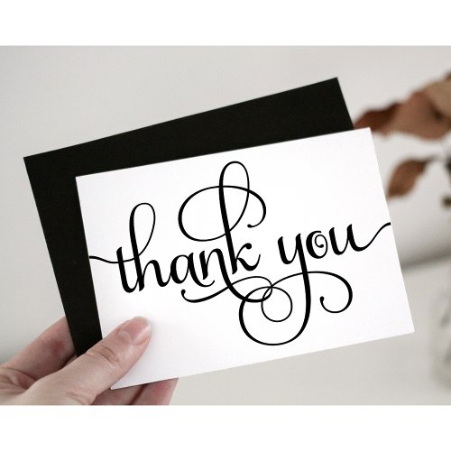 Thank You Modern Stylish Elegant Script Card