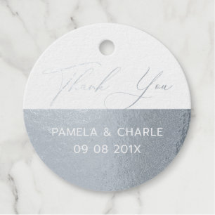 Thank you modern typography foil favor tags
