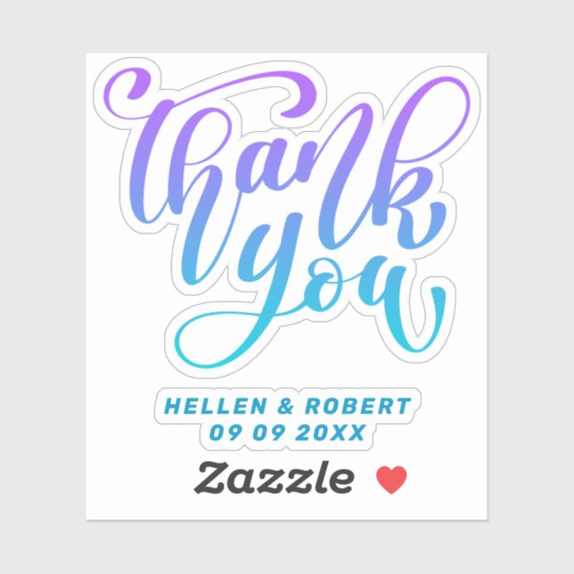 Thank you modern typography sticker (Sheet)