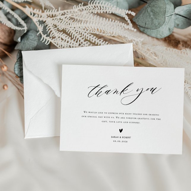 THANK YOU | modern wedding thank you card (Creator Uploaded)