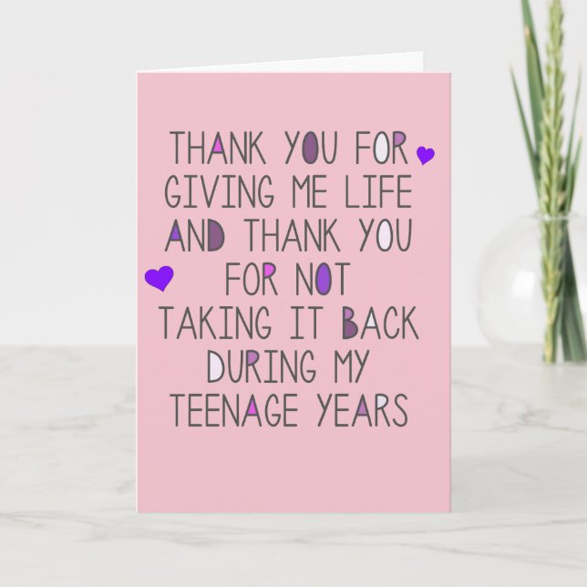 Thank You Mom Card (Front)