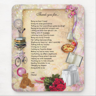 Thank you Mom (customizable) Mouse Pad