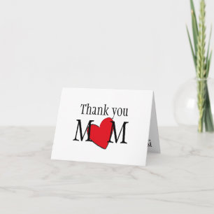 Thank You Mom Customized  Note Card
