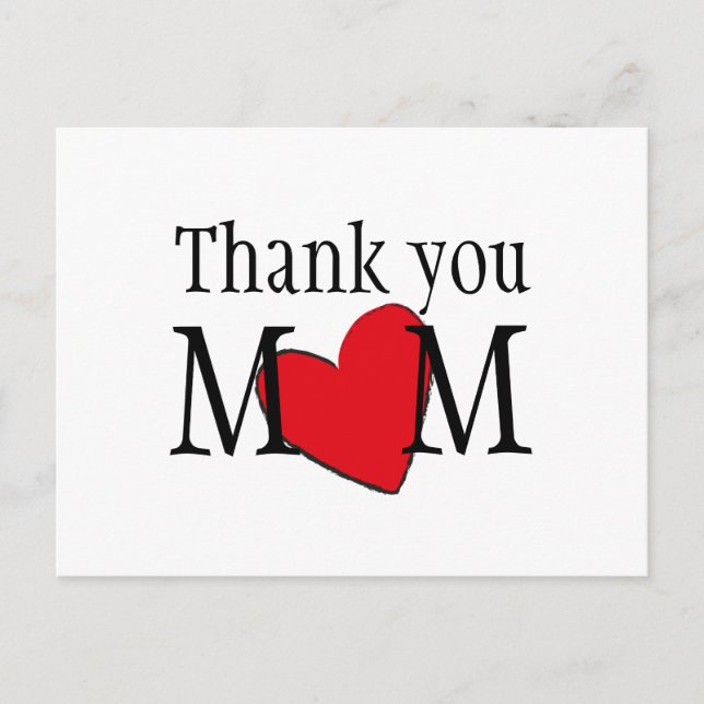 Thank You Mom Customized  Postcard (Front)