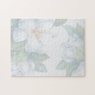 Thank You Mom Faded White Dogwood Blossoms Jigsaw Puzzle