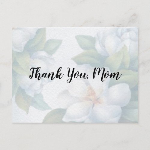 Thank You Mom Faded White Dogwood Blossoms Postcard