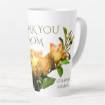 Thank You Mom Golden Roses Latte Mug at Zazzle