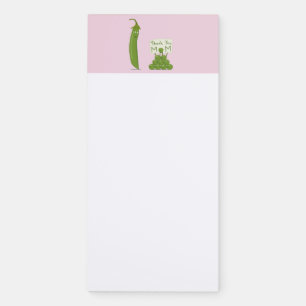 Thank You Mom Greeting with Peapod and Peas Magnetic Notepad