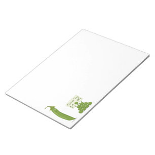 Thank You Mom Greeting with Peapod and Peas Notepad