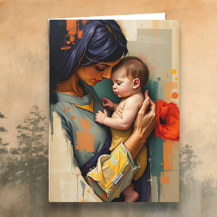 Thank you Mom Mother and Child Mother's Day Card