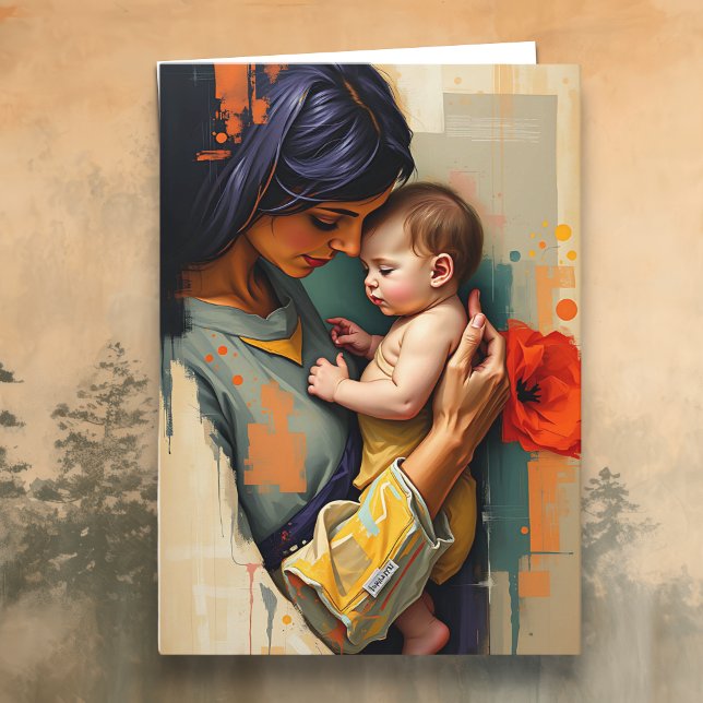 Thank you Mom | Mother and Child | Mother's Day Card (Creator Uploaded)