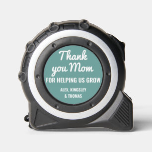 Thank You Mom Mother's Day Family Names Custom Tape Measure