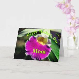 Thank You Mom Orchid Flower Mother's Day Card