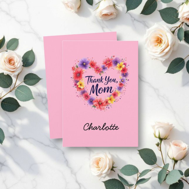 Thank You Mom | Personalized Floral Mother's Day Card (Creator Uploaded)