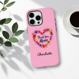 Thank You Mom Personalized Floral Mother's Day iPhone 16 Pro Max Case