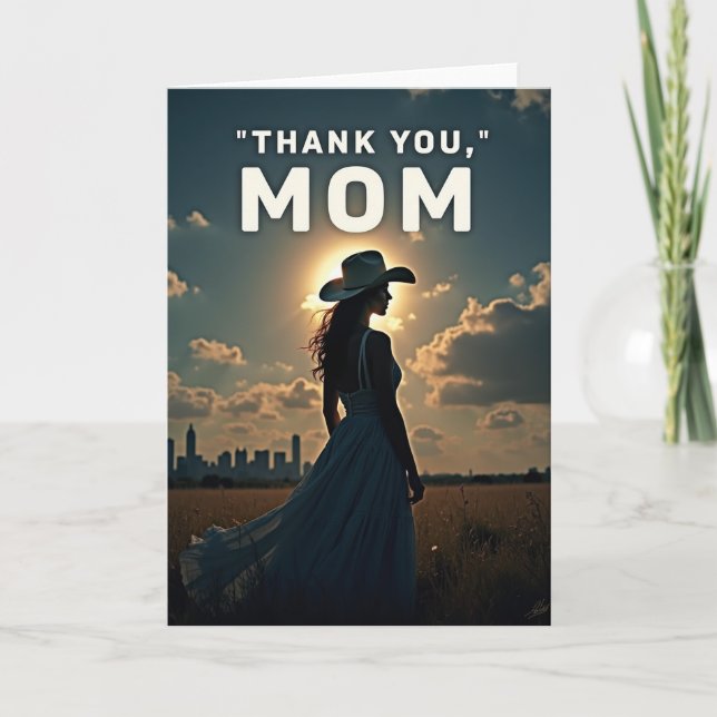 Thank You Mom Silhouette Card (Front)