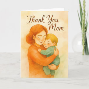 Thank You Mom – Watercolor Mother's Day Card