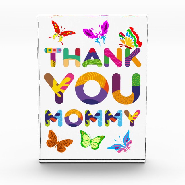 Thank You Mommy Colorful Photo Block (Front)