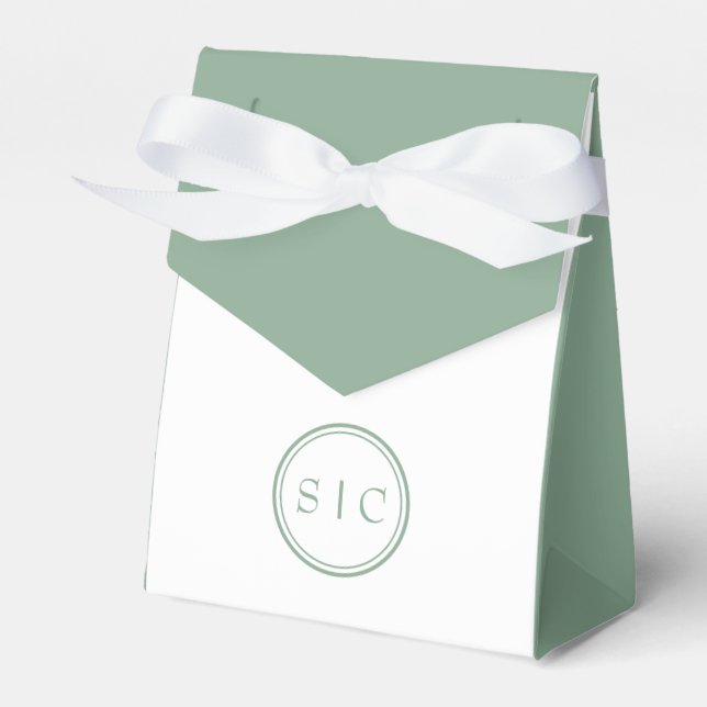 Thank You Monogram Party Favor Bag Boxes (Front Side)