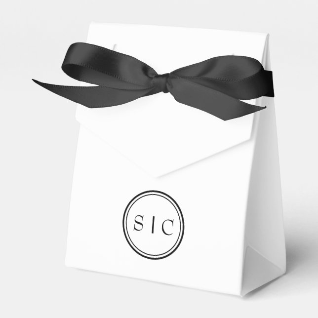 Thank You Monogram Party Favor Bag Boxes (Front Side)