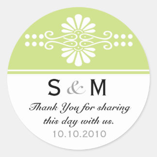 Thank You Monogram Wedding Favor Labels