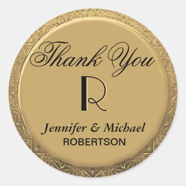 Thank You Monogram Wedding Seal (Front)