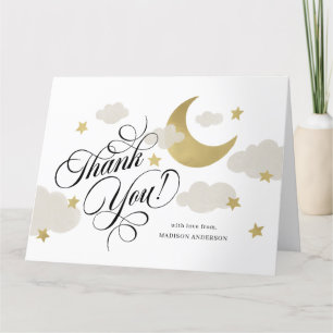 Thank You Moon Stars Cloud Baby Shower Card