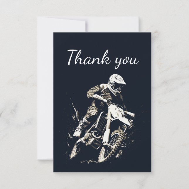 Thank You Motocross Motorcycle Racing Cycling Bike (Front)