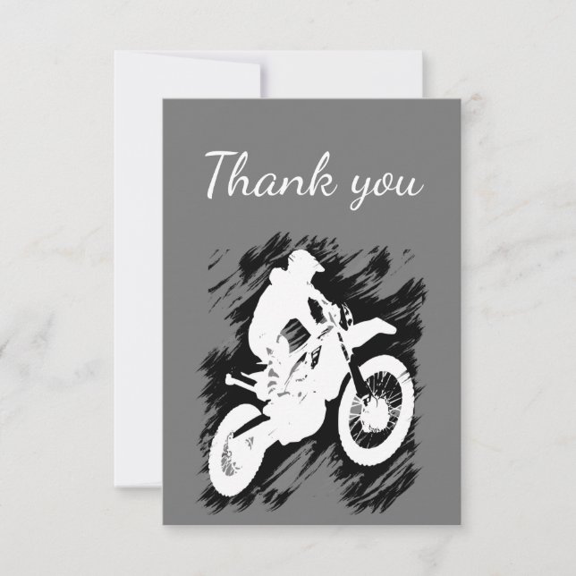 Thank You Motocross Motorcycle Racing Cycling Bike (Front)