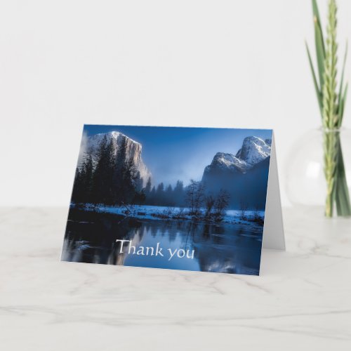 Thank you Mountain Lake Forest Winter Scripture Card