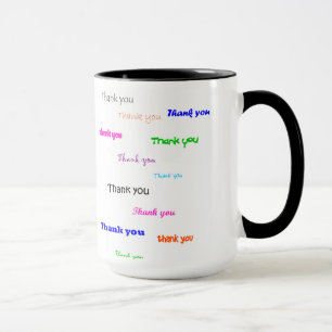 Thank you mug, colored mug