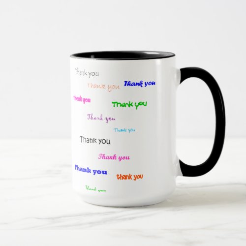 Thank you mug colored mug