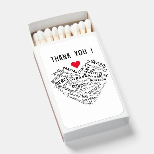 Thank You _ Multi Language International _ Heart Matchboxes