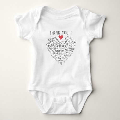 Thank You  _ Multi Language _ International World Baby Bodysuit